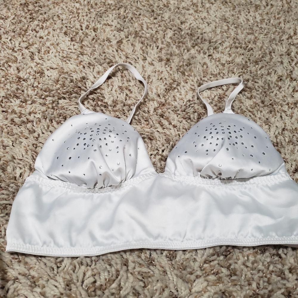 Victoria's Secret White Studded Bralette, XS